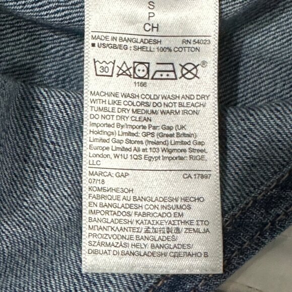 GAP women’s size S medium wash overalls country core farmcore jeans - Picture 6 of 12